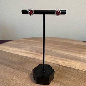 ♥️ Swarovski Red Heart Shaped Earrings ♥️